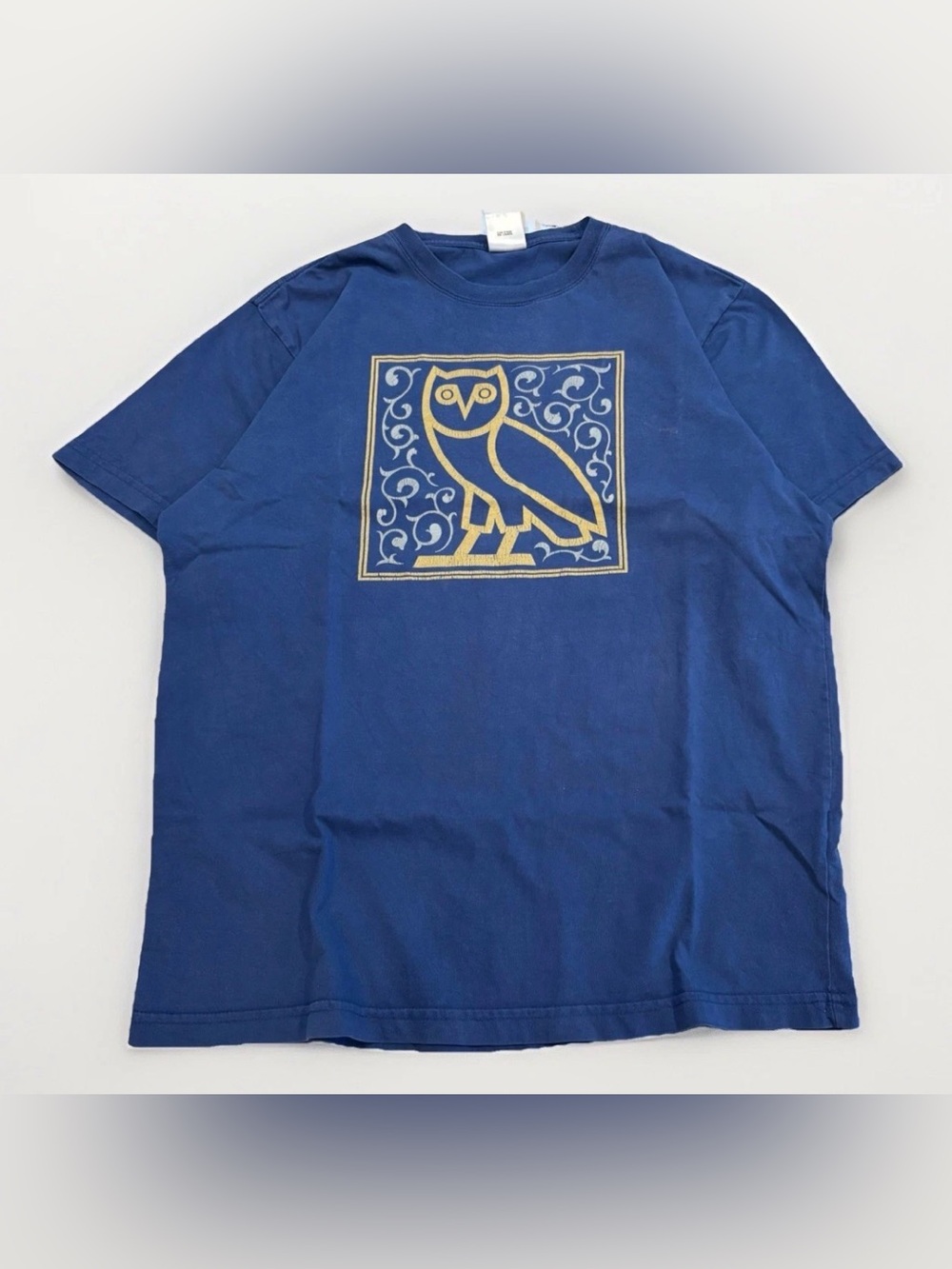 OVO Arabic T-Shirt Size Medium October's Very Own Drake Tee Blue Gold Owl 2023